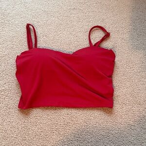 Women's Red Camisole Crop Top